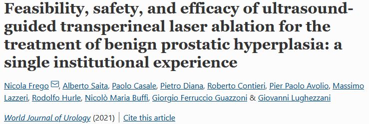New publication on SoracteLite procedure for the treatment of BPH is now online!